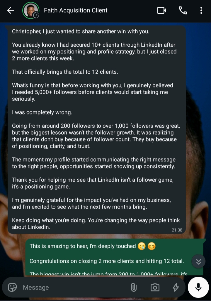 From Invisible to $7,000 in Closed Deals (Faith Omotola Authority Positioning Case Study)