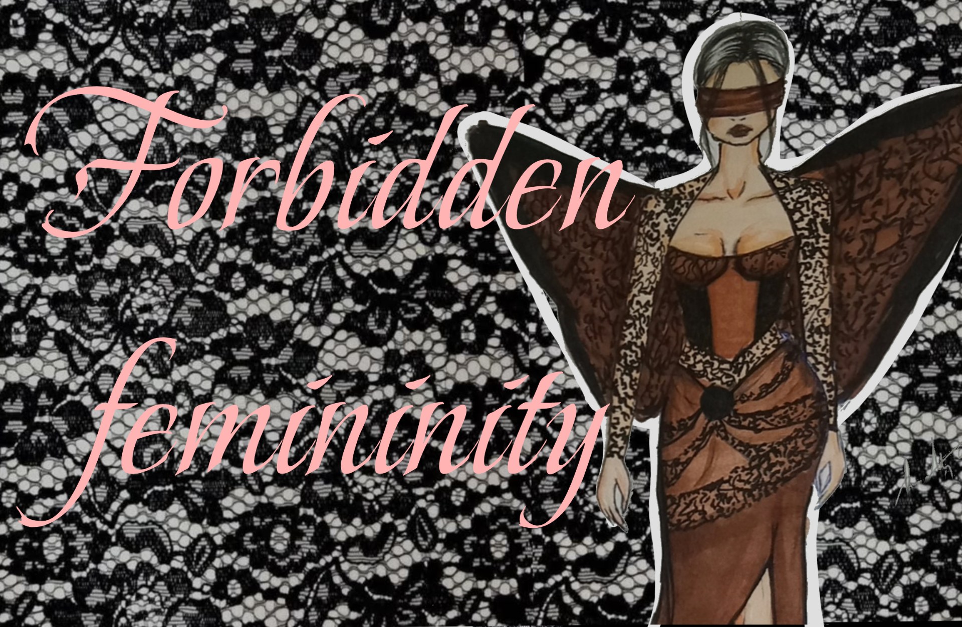 Lace , snake & forbidden femininity fashion illustration