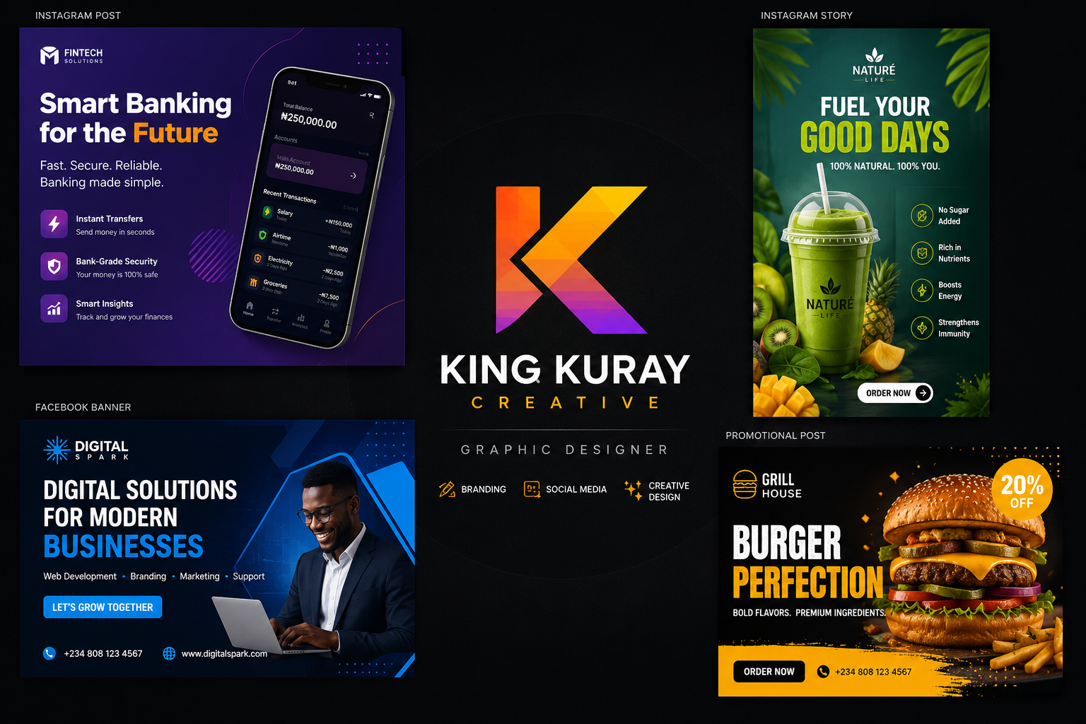 Professional Social Media Kit: Logos, Posts & Layouts